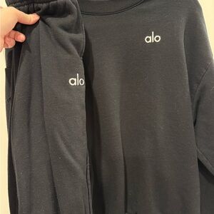Alo Accolade Black Sweat Set